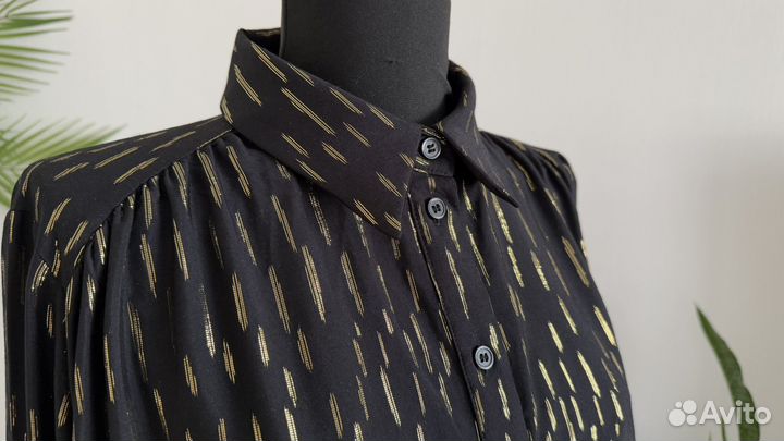 Черное платье женское 46 zara с длинным рукавом