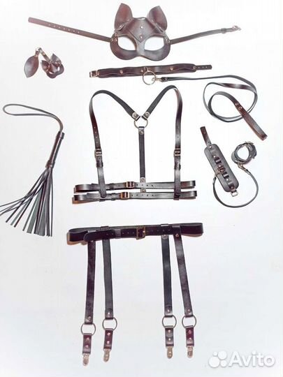 Кожаная портупея, гартеры, натуральная кожа