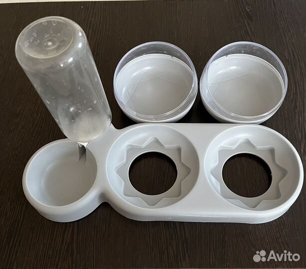 Двойная миска для животных с автопоилкой