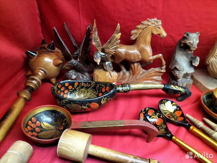 Ложки, деревянная утварь