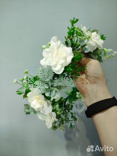 Венок на голову из искусственных цветов