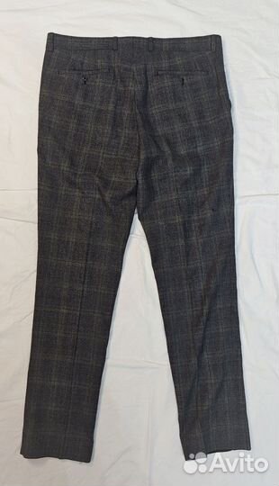 Шерстяные брюки в клетку