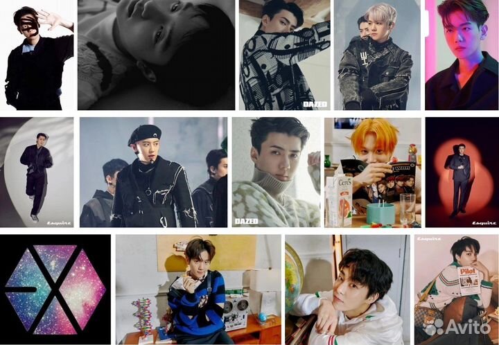 BTS blackpink Stray kids exo наклейки А4