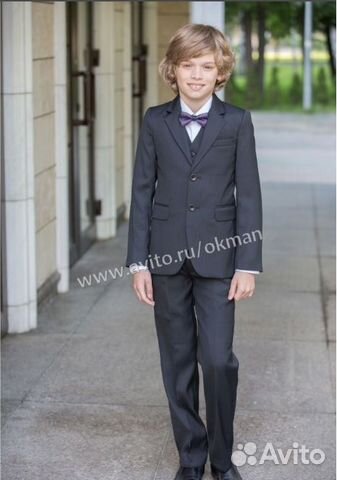 Новый школьный серый костюм Stenseк К84 Р-р 40/140