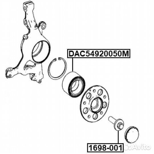 Подшипник ступицы перед. mb w204/w212/w221/x204 2