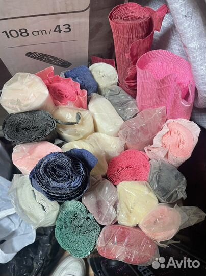 Креп бумага. Гофрированная бумага для творчества