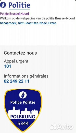 Шеврон полиции Бельгии