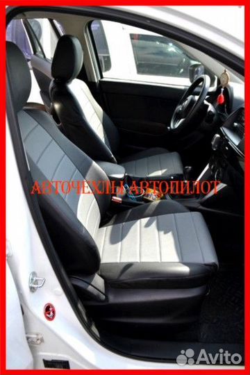 Чехлы Автопилот Mazda CX-5 2 из экокожи чёрно-серы