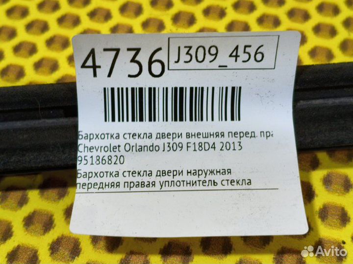 Бархотка стекла двери внешняя передняя правая