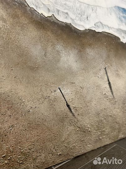 Реалистичная трендовая картина с морем