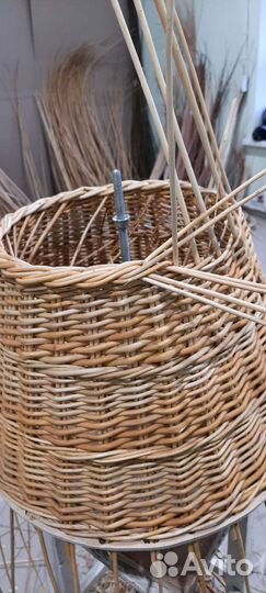 Плетеная юбка под цветочный горшок