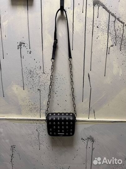 Сумка Alexander Wang Black Leather Logo Оригинал