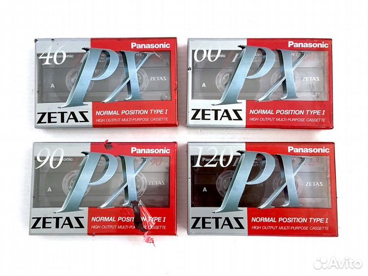 Набор 4 кассеты Panasonic Zetas PX 46 60 90 и 120