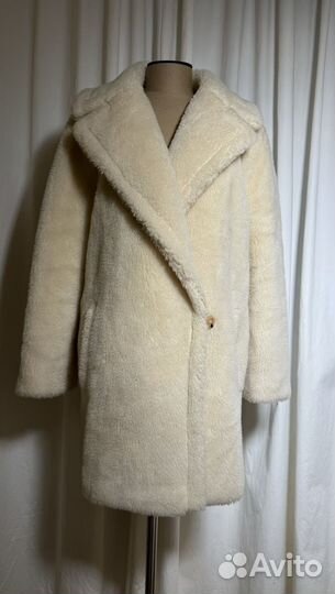 Пальто из шерсти и шелка Max Mara (38)