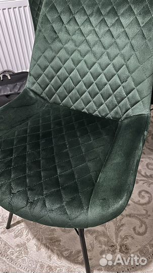 Стул мягкий 4 шт вельвет изумрудный цвет