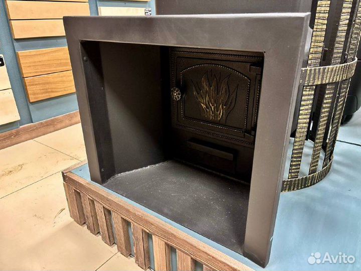 Газодровяная печь для бани Везувий Скиф 18 гд