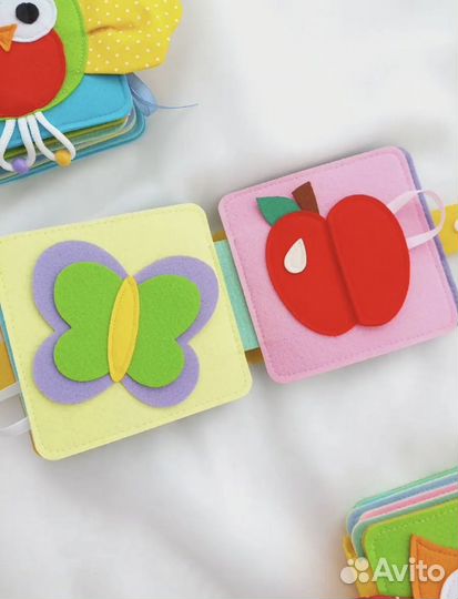 Развивающая книга из фетра на липучках