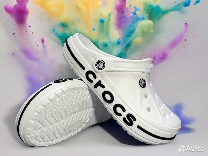 Crocs сабо мужские и женские белые кроксы