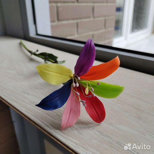Цветик семицветик из полимерной глины