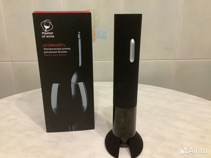 Электрический штопор для винных бутылок corkoff
