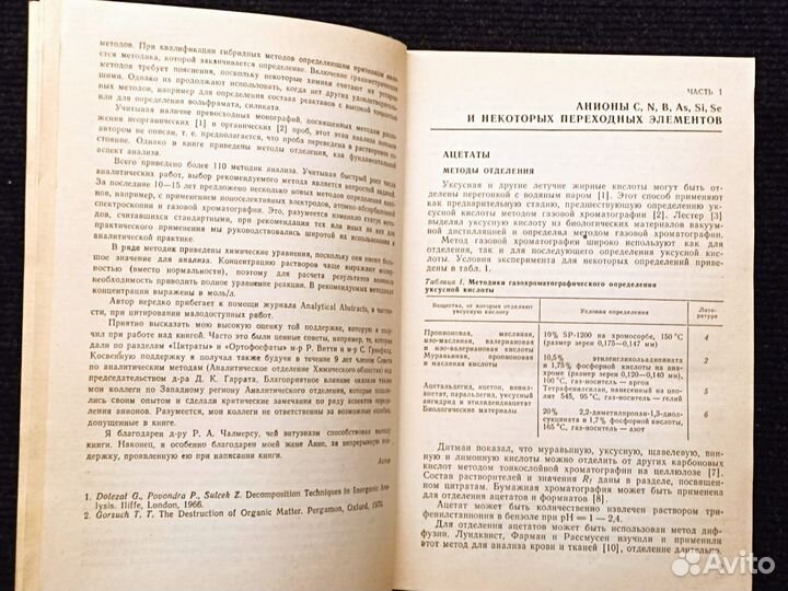 Определение анионов. Уильямс. 1982