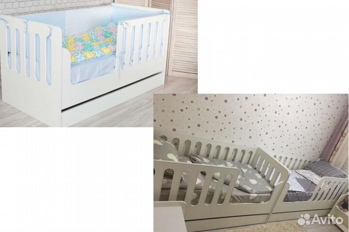 Кровать с высоким бортиком.Беспл.доставка