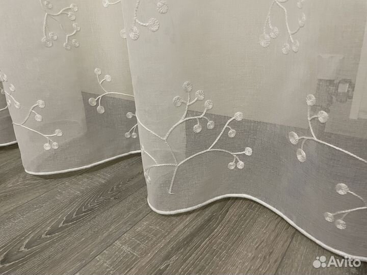 Готовый тюль белый