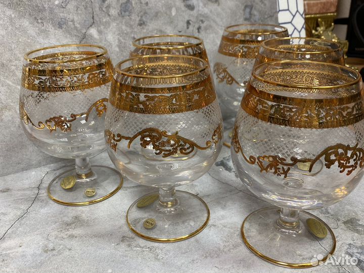 Бокалы для бренди, коньяка Италия хрусталь