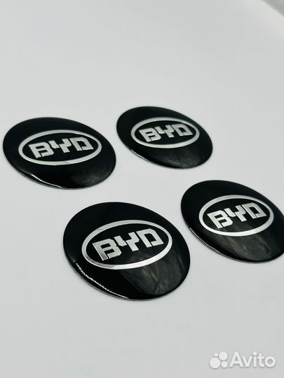 Наклейки на колесные диски BYD Алюминий 65мм