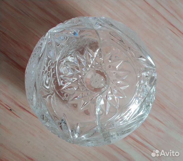 Хрустальная конфетница (салатница) двойная СССР