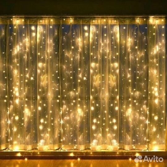 Гирлянда занавес. Гирлянда штора