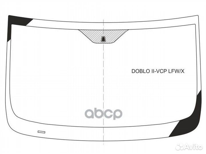 Стекло лобовое Fiat Doblo 09- / Opel Combo 11-17