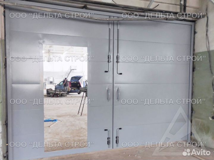 Промышленные ворота с калиткой