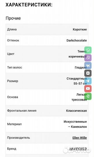 Парик новый