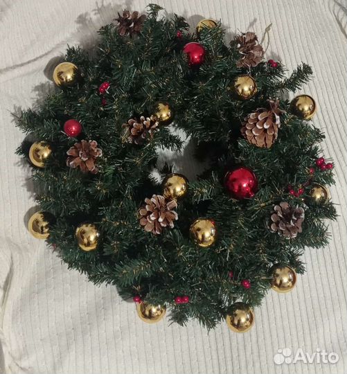 Рождественский венок на дверь