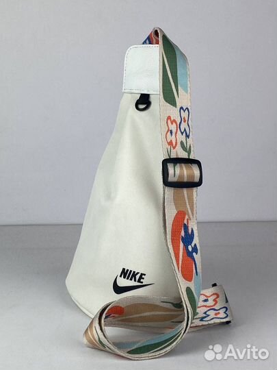 Сумка мешок Nike белая через плечо найк кросс-боди