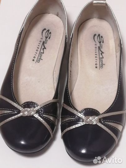 Туфли лодочки детские размер 33, кожа