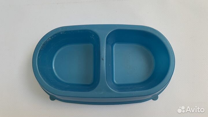 Миска двойная для собак и кошек домашних животных