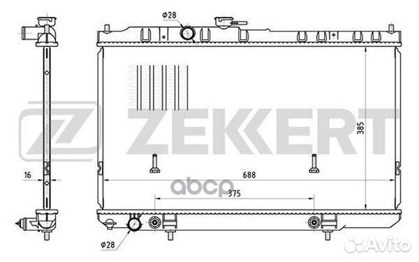 Радиатор zekkert MK1005 Nissan Almera (B10) 06
