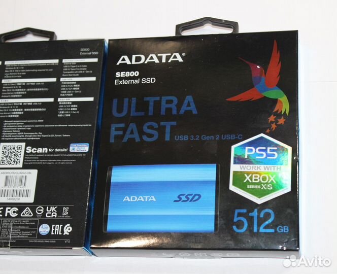 Внешний диск SSD adata SE800, 512 GB