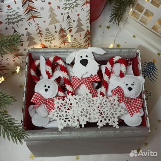 Ëлочные игрушки из фетра 