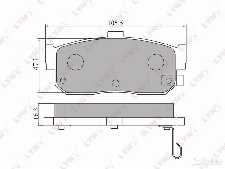 Lynxauto BD-5702 Колодки тормозные дисковые зад