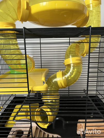 Клетка для сирийского хомяка большая с тоннелями