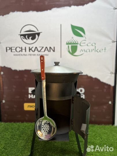 Печь для казана 6 литров с дверцей