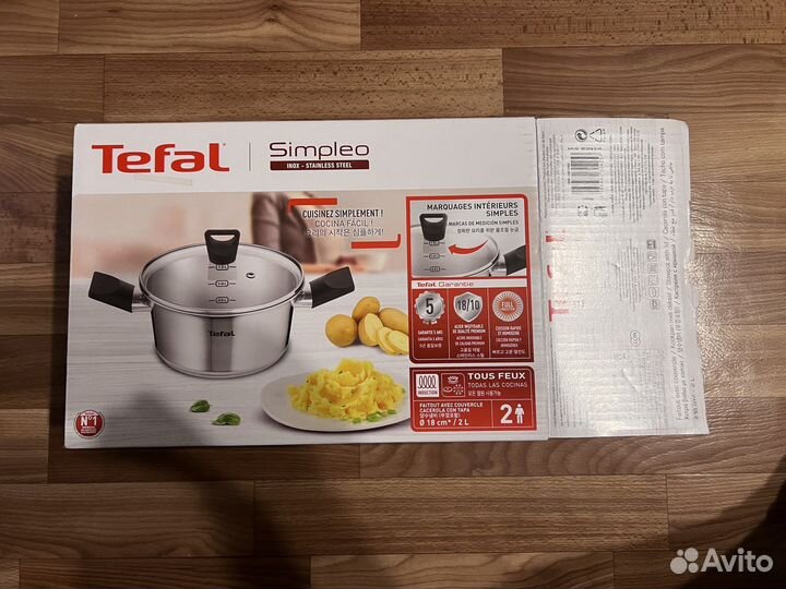 Новая Tefal Simpleo с крышкой 18см,гарантия,чек