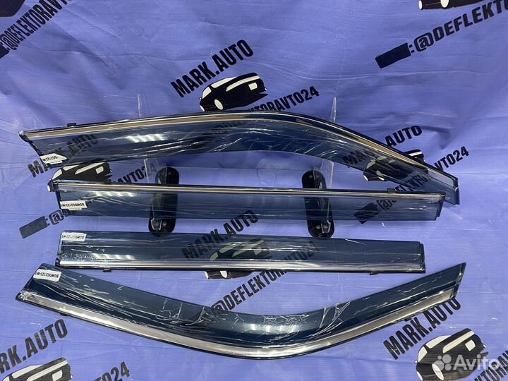 Haval Dargo Дефлекторы окон, Ветровики Хром