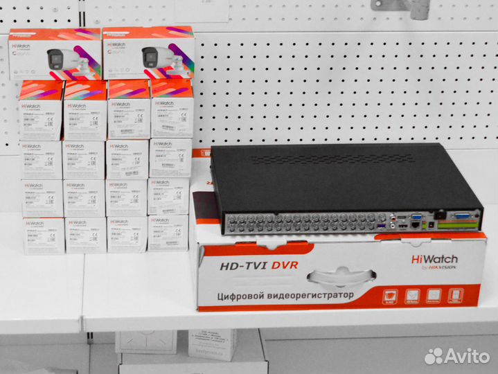 Уличные камеры HiWatch 2Mpx ColorVu и регистратор