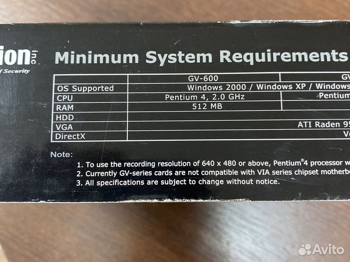 Плата видео захвата GV 600/1 (1 канал, 25 к/с)
