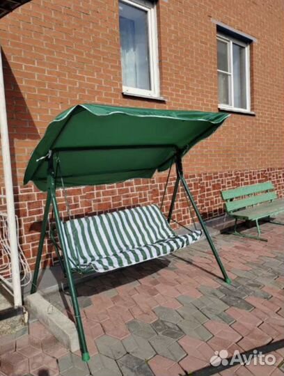 Качели садовые зелёные/красные, 175 х 150 х 120см