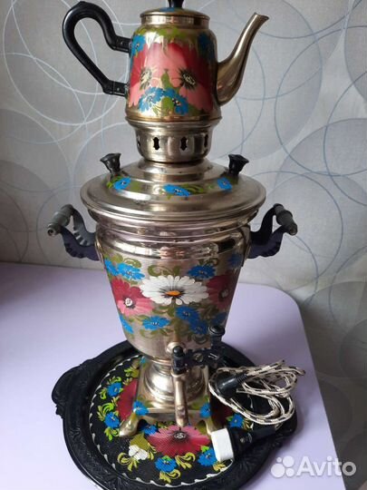 Самовар электрический расписной новый СССР